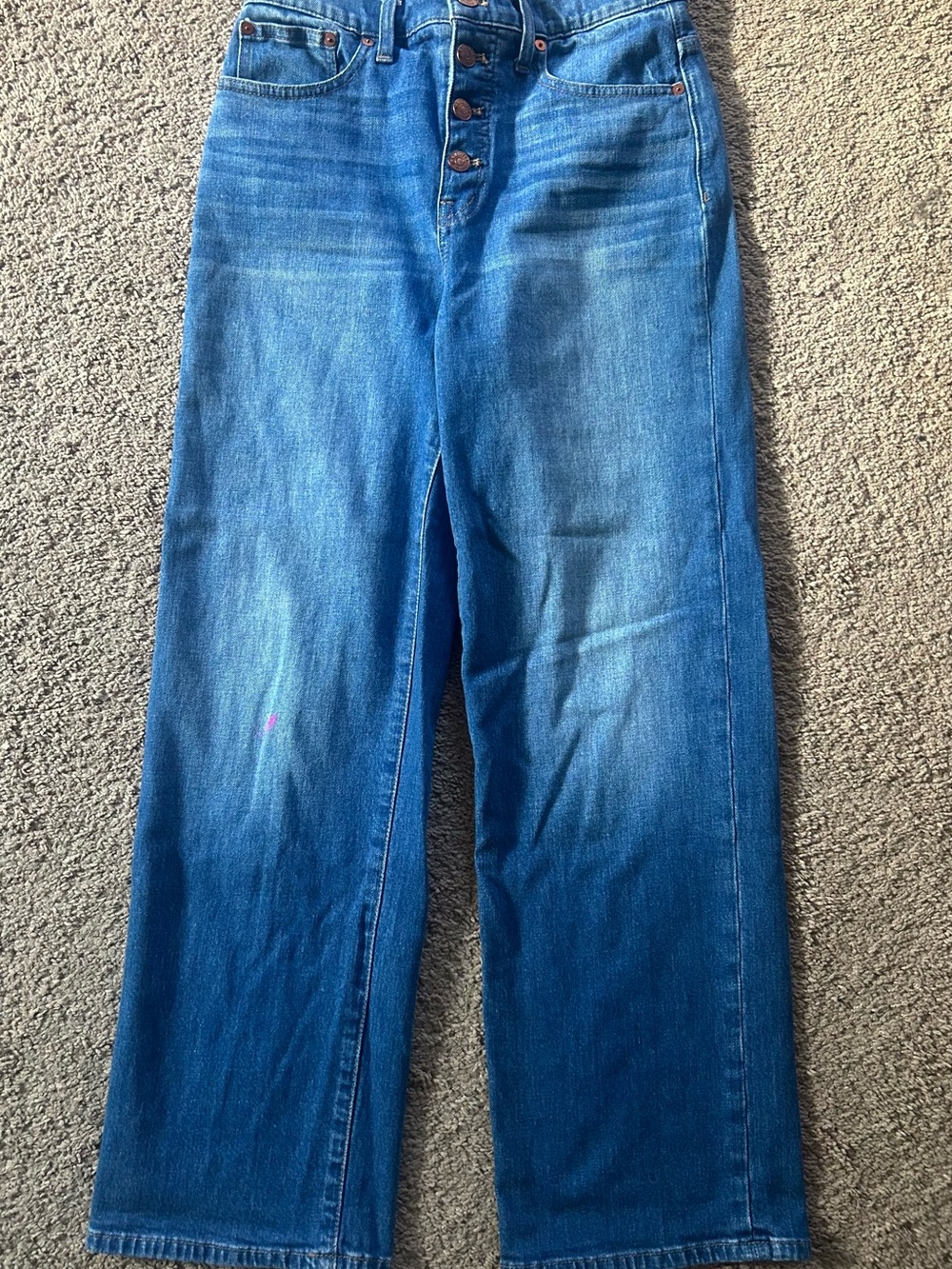 Maxwell High-Rise Wide-Leg Blue Denim Jeans 26 Tall